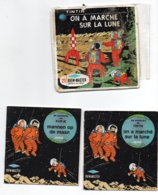 Hergé, Tintin On A Marché Sur La Lune: 3 Visionneuses Stéréoscopique. RARE.......... - Stereoscopes - Side-by-side Viewers