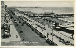 UK BRIGHTON 1930 Superb Mint B/w RP Postcard King's Road And Sea Front, Brighton - Brighton