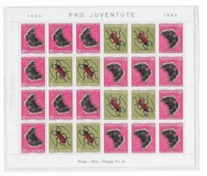 Bloc Feuillet Papillons N° 539/543 Pro-Juventute 1953 Neuf  Sans Charniere - Vlinders