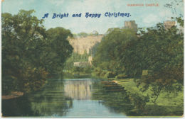 UK WARWICK Castle Ca. 1910 Very Rare VFU Unused CHRISTMAS GREETINGS CARD - Warwick