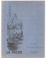 Couverture De Cahier De 1949 La Pêche Imprimerie T. Adam à Poitiers - Sport