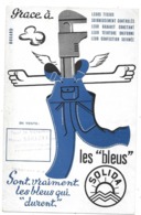 Buvard Années 50 Offert Par LES "BLEUS SOLIDA"  TOUT LE VETEMENT Maison  SAILLER Frères à DOMESSIN (Savoie) - Textilos & Vestidos