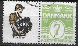 Danemark Timbre Avec Publicité Catalogue AFA N° 31 Oblitéré - Abarten Und Kuriositäten