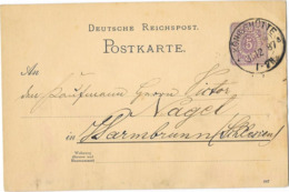 DR GA Krone/Adler P12 Königshütte 1887 - Brieven En Documenten