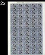 BULK:2x Qu'aiti State In Hadhramaut 1967 Olympics Grenoble Skijumping Air Mail 65Fils COMPLETE IMPERF:SHEET:70 Stamps - Winter 1968: Grenoble