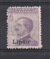 COLONIE ITALIANE EGEO/LIPSO  1912 SOPRASTAMPATO SASS. 7 MNH XF - Egée (Lipso)