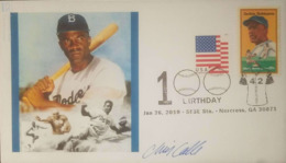 V) 2019 USA, 100TH BIRTHDAY, JACKIE ROBINSON, BASEBALL PLAYER, WITH SLOGAN CANCELATION IN BLACK, FDC - 2011-...