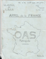 Guerre D'Algérie. Journal De L'OAS. OAS Métropole. Zone De Toulouse. Novembre/Décembre 1961. N° 5. - Français