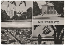 Neustrelitz - S/w Mehrbildkarte 6 Mit Poststempel Zurück Postleitzahl Ortsangabe Unrichtig - Neustrelitz