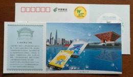 Expo Architecture,Expo Entrance Ticket,China 2010 Shanghai World Exposition Advertising Pre-stamped Card - 2010 – Shanghai (China)