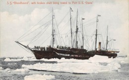 Groenland: Ou Terre-Neuve : SS "Bloodhound" With Broken Shait Geing Towed To Port S.S Diana     (voir Scan) - Greenland