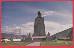 Equateur - QUITO - Half Of The World Monument - LATITUDE 0.0.0** 2 SCANS - Ecuador