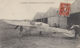 Aviation - Série Aviation - Aviateur Kimmerling Avion Monoplan Sommer Sortant Du Hangar - 1912 - Aviadores