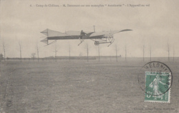 Aviation - Aviateur Demanest Sur Son Monoplan "Antoinette" En Vol - Camp De Châlons - 1909 - Flieger
