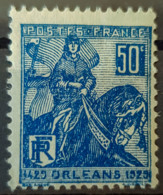 FRANCE 1929 - MNH - YT 257 - 50c Jeanne D'Orléans - Nuovi