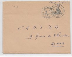 GUERRE D'ALGERIE - 1959 - ENVELOPPE De AÏN TURCK S.A.S (TIZI OUZOU) Avec CACHET HEXAGONAL Des SAS => ALGER - Guerra D'Algeria