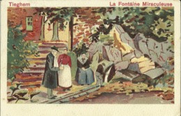 Tieghem -- La Fontaine Miraculeuse.    (2 Scans) - Anzegem