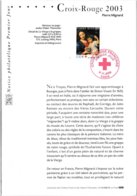 Notice Philatélique Premier Jour Croix Rouge,  6 Novembre 2003 - Documents Of Postal Services