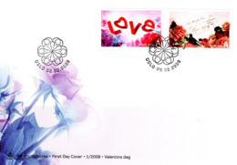 💖 " SAINT VALENTIN / COEUR / AMOUR / LOVE " Sur Enveloppe 1er Jour De 2008 De NORVEGE 18 X 12.5 Cm Parf état FDC - Non Classés