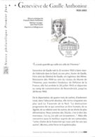 Notice Philatélique Premier Jour Geneviève De Gaullen Anthonioz,  11 Février 2003 - Documents De La Poste