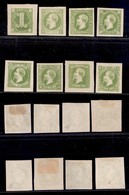 REGNO - Saggi - 1863 - Ronchi (12/19) - Serie Completa Verde Su Carta Bianca - Senza Gomma - Diena (2.000) - Otros & Sin Clasificación