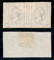 REGNO - Saggi - 1863 - 15 Cent Litografico (V Tipo - Bolaffi 7 L Varietà) In Coppia - Stampa In Grigio Chiaro - Autres & Non Classés