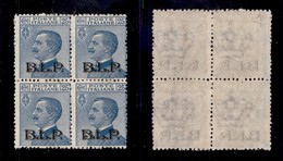 REGNO - B.L.P - 1922 - 25 Cent (8) In Quartina - Gomma Integra - Diena - Autres & Non Classés