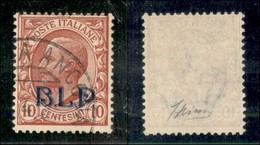 REGNO - B.L.P - 1923 - 10 Cent (13A - Soprastampa Azzurra) - Usato - Other & Unclassified