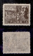 OCCUPAZIONI I GUERRA MONDIALE - FIUME - 1919 - 5 Corone (47-carta B) - Gomma Integra (400) - Sonstige & Ohne Zuordnung