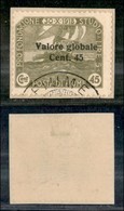 OCCUPAZIONI I GUERRA MONDIALE - FIUME - 1920 - 45 Cent Valore Globale (112) - Usato Su Frammento (600+) - Otros & Sin Clasificación