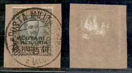 UFFICI POSTALI ALL'ESTERO - Scutari D'Albania - 1911 - 40 Piastre Su 10 Lire (8) Usato Su Frammento (220+) - Autres & Non Classés