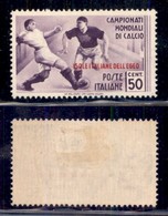 COLONIE - EGEO - 1934 - 50 Cent Calcio (77) - Gomma Originale - Other & Unclassified