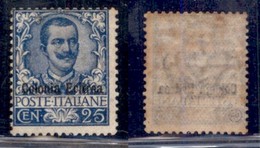 COLONIE - ERITREA - 1903 - 25 Cent Floreale (24) - Gomma Originale (550) - Altri & Non Classificati