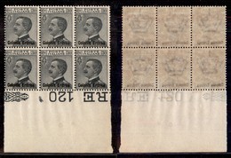 COLONIE - ERITREA - 1925 - Blocco Di Sei Del 30 Cent (94) - Bordo Foglio - Gomma Integra (600+) - Altri & Non Classificati