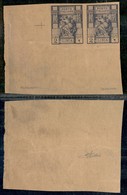 COLONIE - LIBIA - 1924 - Prova Di Stampa - 2 Lire Violetto (P43A) - Coppia Angolare - Sempre Senza Gomma - Oliva - Sonstige & Ohne Zuordnung
