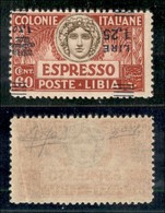 COLONIE - LIBIA - Espressi - 1927 - 1,25 Lire Su 60 Cent (12b) Con Soprastampa Capovolta - Gomma Integra - Cert. Colla ( - Altri & Non Classificati