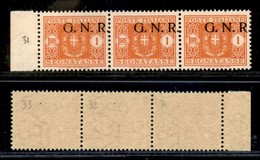 RSI - G.N.R. Verona - Segnatasse - 1944 - 1 Lira (55 Daa) - Soprastampa In Alto A Destra - Gomma Integra - Striscia Oriz - Autres & Non Classés