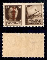 RSI - Provvisori - Propaganda Di Guerra - 1944 - Soprastampa Bruna - 30 Cent Esercito (30F) - Gomma Originale - Cert. AG - Autres & Non Classés