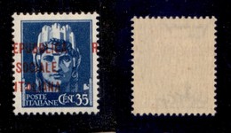 RSI - Saggi-Verona - 1944 - 35 Cent (P19bab) Con R A Destra - Gomma Integra - Autres & Non Classés