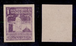RSI - Saggi-Verona - 1945 - 1 Lira Volta (513 B) - Carta Grigia - Senza Gomma - Other & Unclassified