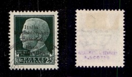 EMISSIONI LOCALI - BASE ATLANTICA - 1943 - 25 Cent (9g) Usato - L Diversa (800) - Andere & Zonder Classificatie