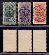 C.L.N. - ARIANO POLESINE - 1945 - Bandiera (Errani 44/46) - Serie Completa Usata - Sonstige & Ohne Zuordnung
