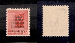 C.L.N. - IMPERIA - 1945 - Non Emesso - 20 Cent (22) - Gomma Integra - Cert. Colla (1.750) - Andere & Zonder Classificatie