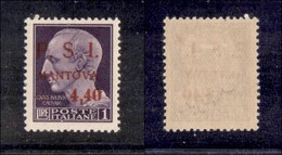 C.L.N. - MANTOVA - 1945 - 1 Lira + 4,40 (6w) Senza Punto Dopo S - Gomma Originale - Cert. AG (1.200) - Sonstige & Ohne Zuordnung