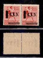 C.L.N. - TORINO - 1945 - 75 Cent (Errani 10) - Coppia Orizzontale Con Soprastampe Oblique - Gomma Integra - Non Cataloga - Other & Unclassified