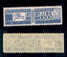REPUBBLICA - 1957 - 1000 Lire (102/Ih) Non Dentellato In Verticale - Gomma Integra (900) - Sonstige & Ohne Zuordnung
