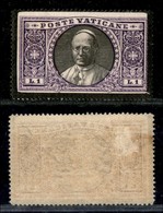 VATICANO - 1934 - 1 Lira Pio XI (28 Varietà) Listato A Lutto - Gomma Originale - Autres & Non Classés