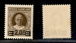 VATICANO - 1934 - 2,05 Lire Su 2 Provvisoria (37) - Gomma Originale (320) - Sonstige & Ohne Zuordnung