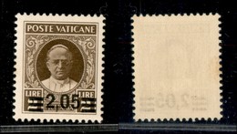 VATICANO - 1934 - 2,05 Lire Su 2 Provvisoria (37) - Gomma Originale (320) - Other & Unclassified