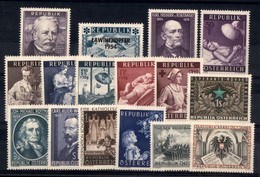 EUROPA - AUSTRIA - 1954 - Serie Complete + Spezzature Del Periodo (996/1011) - 16 Valori - Gomma Integra (170) - Sonstige & Ohne Zuordnung